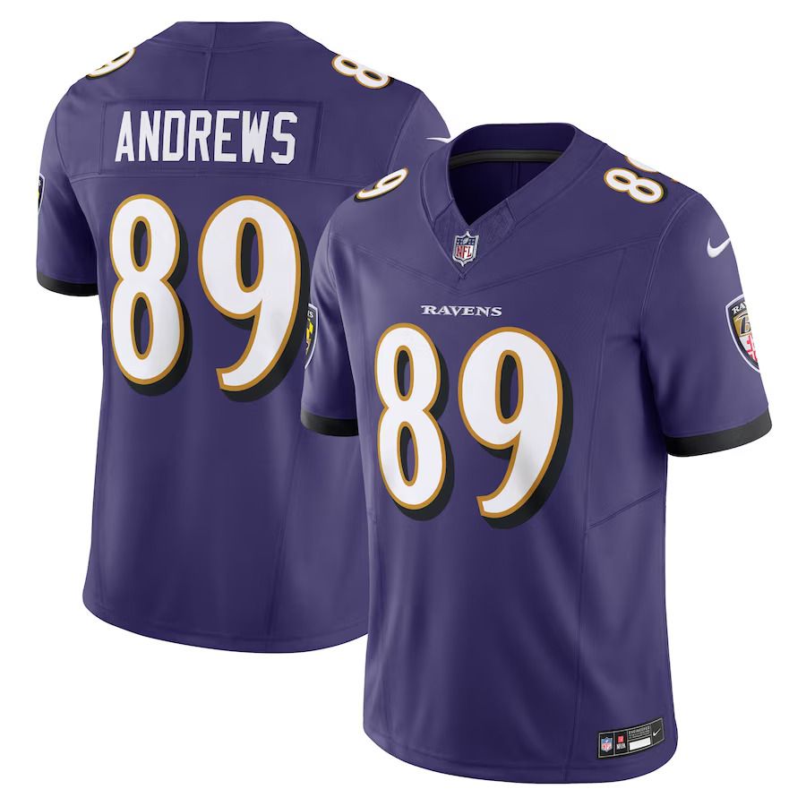 Men Baltimore Ravens 89 Mark Andrews Nike Purple Vapor F.U.S.E. Limited NFL Jersey